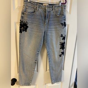 Driftwood embroidered jeans